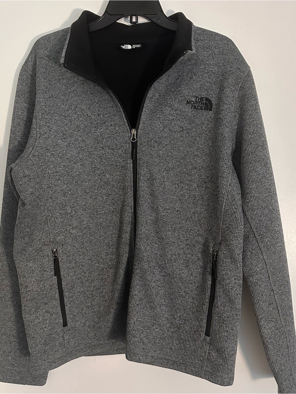 The North Face Gordon Lyons Full Zip Sweater Fleece Jacket Gray Men's L